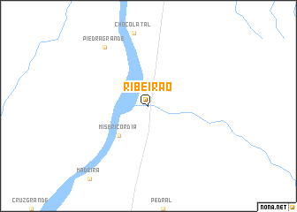 map of Ribeirão