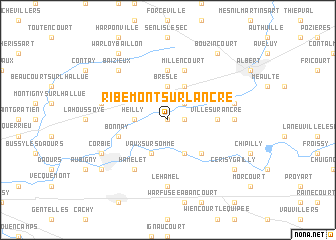 map of Ribemont-sur-lʼAncre