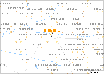 map of Ribérac