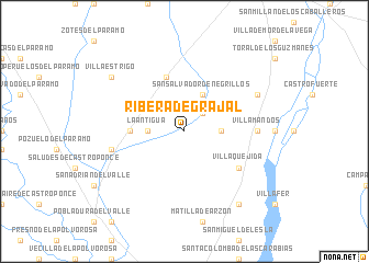 map of Ribera de Grajal
