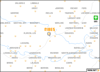 map of Ribes