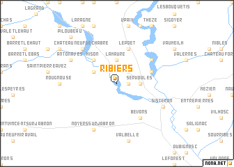 map of Ribiers