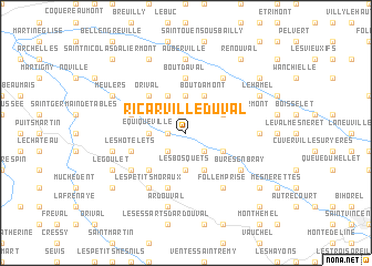 map of Ricarville-du-Val