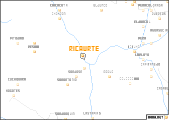 map of Ricaurte