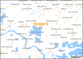 map of Ricaurte