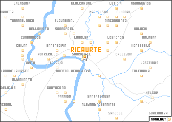 map of Ricaurte