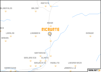 map of Ricaurte