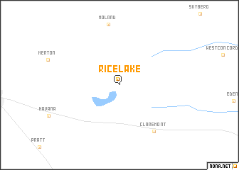 map of Rice Lake