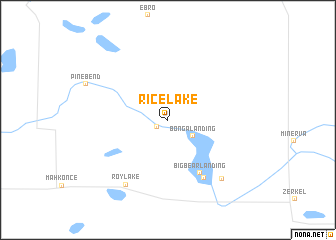 map of Rice Lake