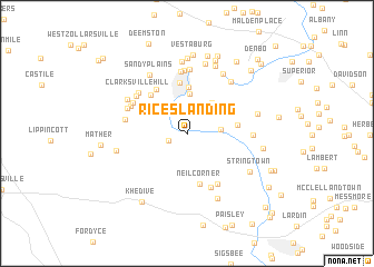 map of Rices Landing