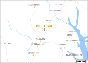 map of Ricetown