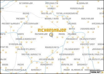 map of Richárdmajor