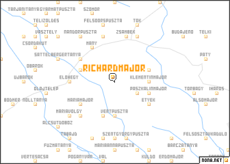 map of Richárdmajor