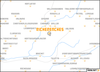 map of Richerenches