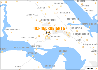 map of Rich Neck Heights