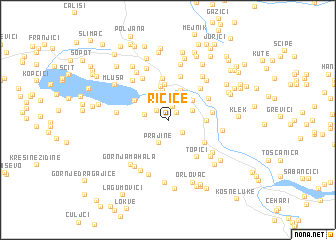 map of Ričice