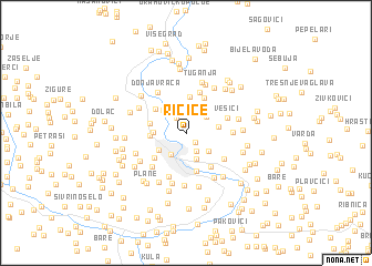 map of Ričice