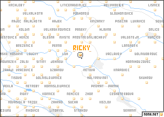 map of Říčky