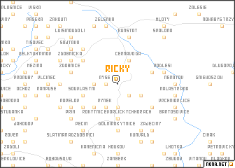 map of Říčky