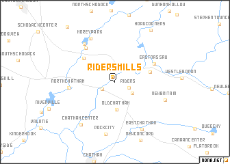 map of Riders Mills