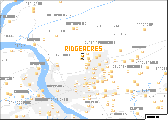 map of Ridge Acres