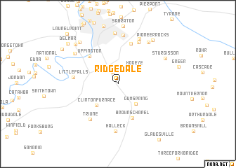 map of Ridgedale