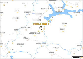 map of Ridgedale