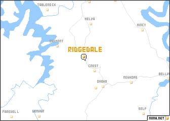 map of Ridgedale