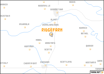 map of Ridge Farm