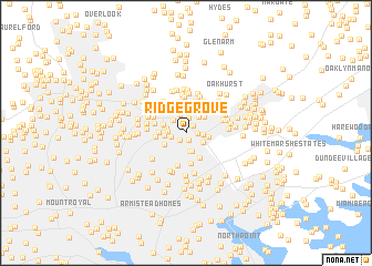 map of Ridge Grove