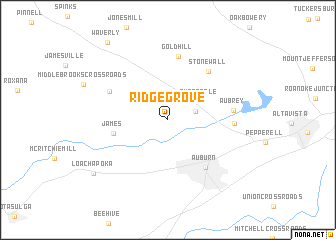 map of Ridge Grove