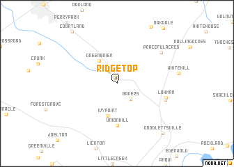 map of Ridgetop