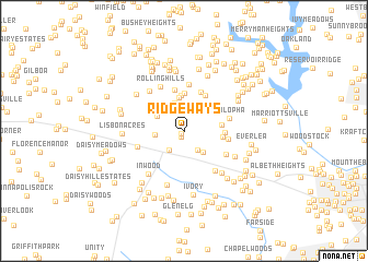 map of Ridgeways