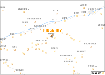 map of Ridgeway