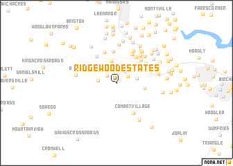 map of Ridge Wood Estates