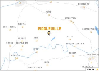 map of Ridgleville