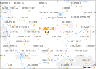 map of Ridgmont