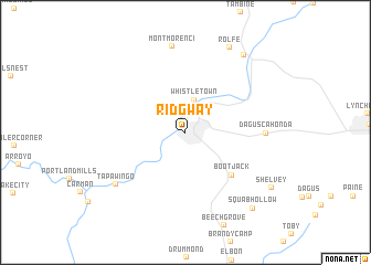 map of Ridgway