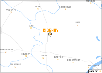 map of Ridgway