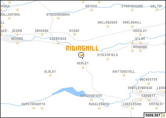 map of Ridingmill