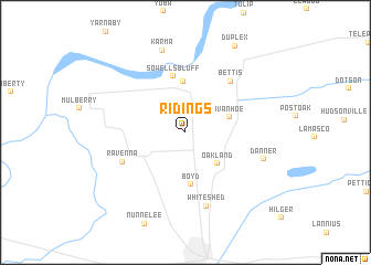 map of Ridings