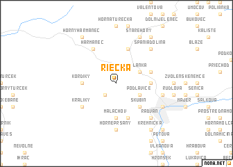 map of Riečka