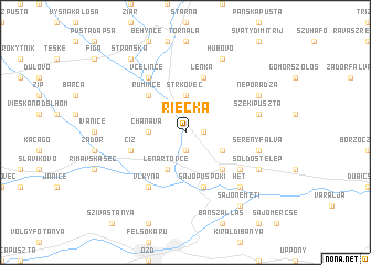 map of Riečka