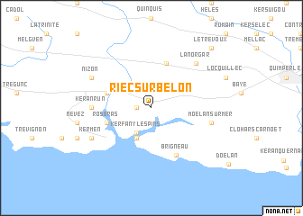 map of Riec-sur-Bélon