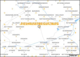 map of Riedhausen bei Günzburg