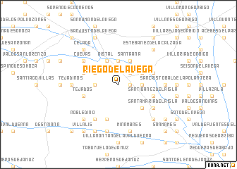 map of Riego de la Vega