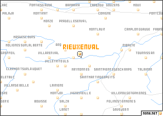 map of Rieux-en-Val