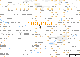 map of Riez de lʼÉrelle