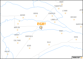 map of Rigby