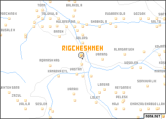 map of Rīg Cheshmeh